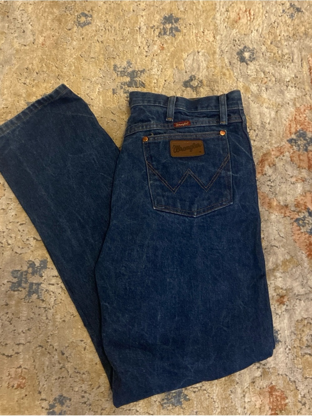 Wrangler A001 3030 Men's 34x34 Cowboy Cut 100% Cotton Western Blue Jeans